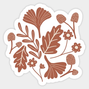 Autumn magic forest in terracota Sticker